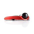 Zijaanzicht van de Rollermouse Red, ergonomische muis met rollerbar, voor ontspannen en nauwkeurige besturing.